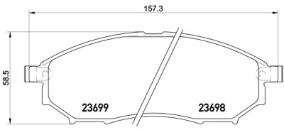Jeu de 4 plaquettes de frein BREMBO P 56 094