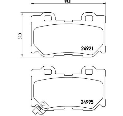 Jeu de 4 plaquettes de frein BREMBO P 56 095