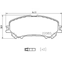 Jeu de 4 plaquettes de frein BREMBO P 56 099
