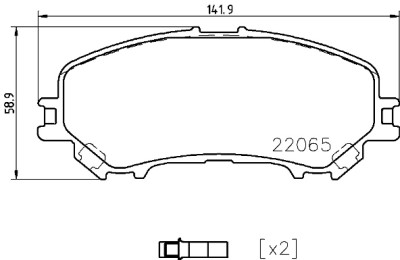 Jeu de 4 plaquettes de frein BREMBO P 56 099