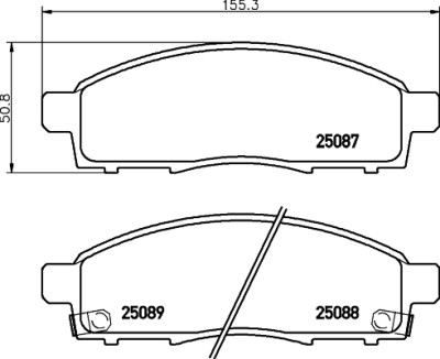Jeu de 4 plaquettes de frein BREMBO P 56 102