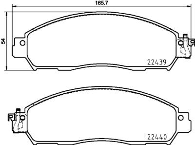 Jeu de 4 plaquettes de frein BREMBO P 56 118