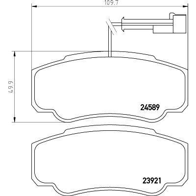Jeu de 4 plaquettes de frein BREMBO P 56 122