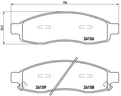 Jeu de 4 plaquettes de frein BREMBO P 58 001