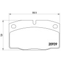 Jeu de 4 plaquettes de frein BREMBO P 59 005