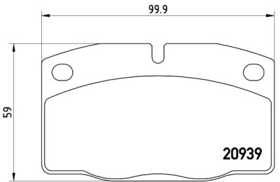 Jeu de 4 plaquettes de frein BREMBO P 59 005