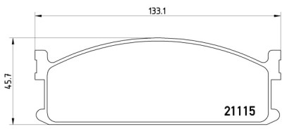Jeu de 4 plaquettes de frein BREMBO P 59 008