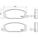 Jeu de 4 plaquettes de frein BREMBO P 59 015