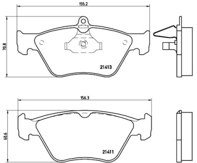 Jeu de 4 plaquettes de frein BREMBO P 59 019