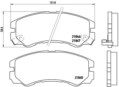 Jeu de 4 plaquettes de frein BREMBO P 59 020
