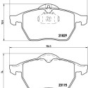 Jeu de 4 plaquettes de frein avec côté installation BREMBO P 59 022