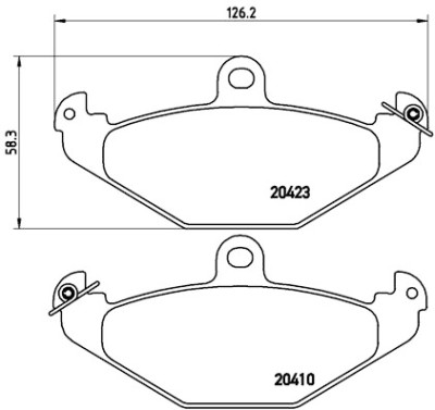 Jeu de 4 plaquettes de frein BREMBO P 59 026