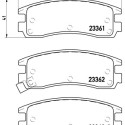 Jeu de 4 plaquettes de frein BREMBO P 59 027