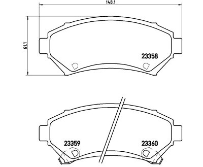 Jeu de 4 plaquettes de frein BREMBO P 59 028