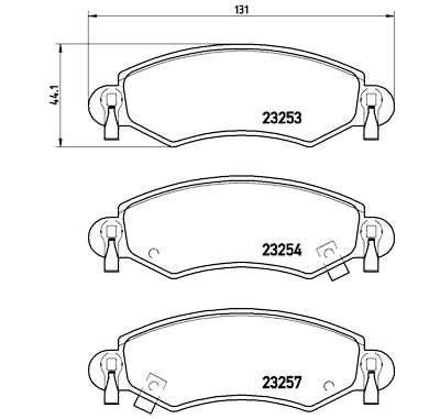 Jeu de 4 plaquettes de frein BREMBO P 59 035