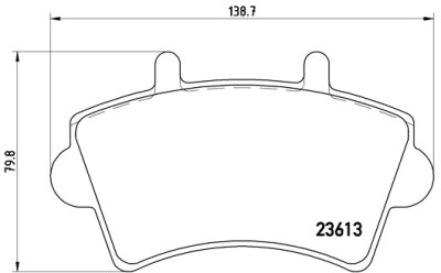 Jeu de 4 plaquettes de frein BREMBO P 59 039
