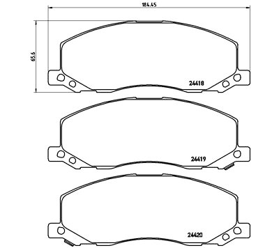 Jeu de 4 plaquettes de frein BREMBO P 59 058