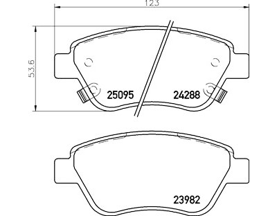 Jeu de 4 plaquettes de frein BREMBO P 59 081