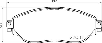 Jeu de 4 plaquettes de frein BREMBO P 59 082