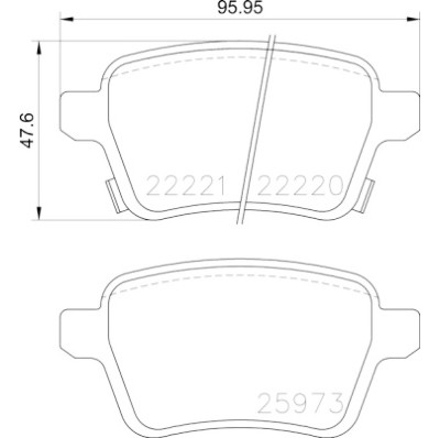 Jeu de 4 plaquettes de frein BREMBO P 59 086