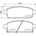 Jeu de 4 plaquettes de frein BREMBO P 59 087
