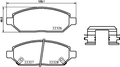 Jeu de 4 plaquettes de frein BREMBO P 59 088