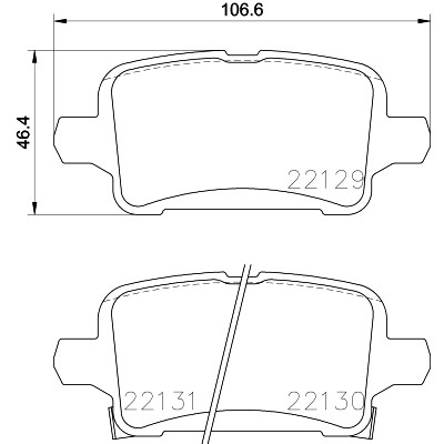 Jeu de 4 plaquettes de frein BREMBO P 59 090