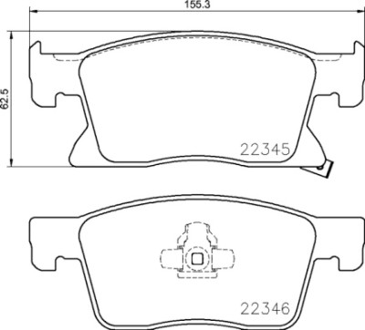 Jeu de 4 plaquettes de frein BREMBO P 59 091