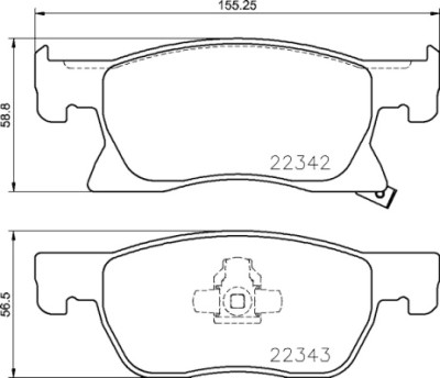 Jeu de 4 plaquettes de frein BREMBO P 59 092