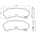 Jeu de 4 plaquettes de frein BREMBO P 61 011