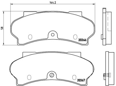Jeu de 4 plaquettes de frein BREMBO P 61 011