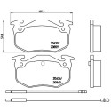 Jeu de 4 plaquettes de frein BREMBO P 61 029