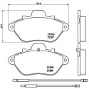 Jeu de 4 plaquettes de frein BREMBO P 61 036