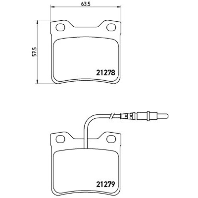 Jeu de 4 plaquettes de frein BREMBO P 61 038