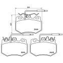 Jeu de 4 plaquettes de frein BREMBO P 61 041