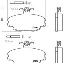 Jeu de 4 plaquettes de frein BREMBO P 61 043