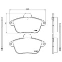 Jeu de 4 plaquettes de frein BREMBO P 61 046