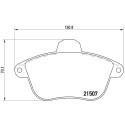 Jeu de 4 plaquettes de frein BREMBO P 61 048