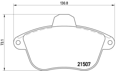 Jeu de 4 plaquettes de frein BREMBO P 61 048