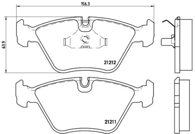 Jeu de 4 plaquettes de frein BREMBO P 61 049
