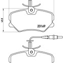 Jeu de 4 plaquettes de frein BREMBO P 61 050