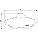 Jeu de 4 plaquettes de frein BREMBO P 61 052
