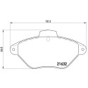 Jeu de 4 plaquettes de frein BREMBO P 61 053