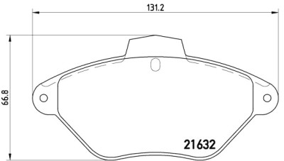Jeu de 4 plaquettes de frein BREMBO P 61 053