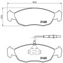 Jeu de 4 plaquettes de frein BREMBO P 61 054
