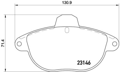 Jeu de 4 plaquettes de frein BREMBO P 61 055