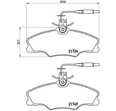 Jeu de 4 plaquettes de frein BREMBO P 61 056