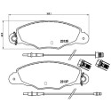 Jeu de 4 plaquettes de frein BREMBO P 61 061