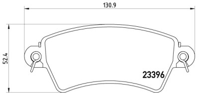 Jeu de 4 plaquettes de frein BREMBO P 61 065