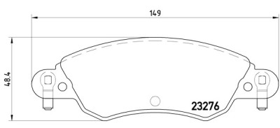 Jeu de 4 plaquettes de frein BREMBO P 61 070